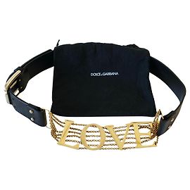 Dolce & Gabbana Belts Black Golden
