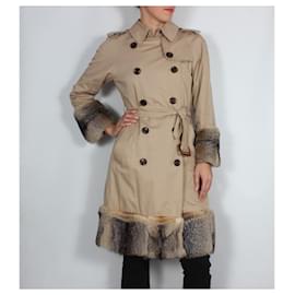 Burberry-Trench manteau Burberry.-Beige