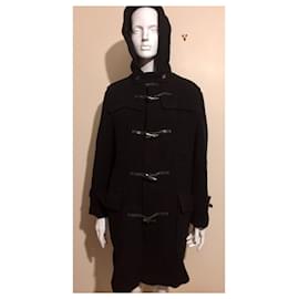 Burberry-Duffle-coat à capuche noir Burberry-Noir