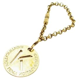 Fendi-[Used] FENDI Keychain (charm) IDENTIFICATION Gold Metal Material-Golden
