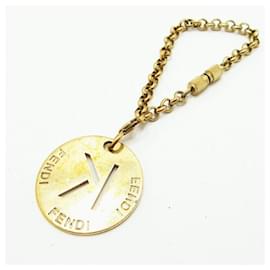 Fendi-[Used] FENDI Keychain (charm) IDENTIFICATION Gold Metal Material-Golden