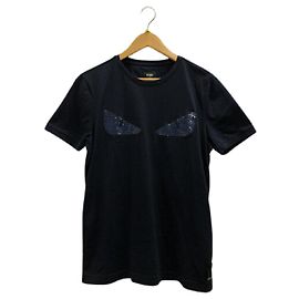 [Used]FENDI Monster Sequin T-shirt Navy 46 Navy blue