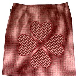 Moschino Rock in Rot mit Hahnentrittmuster Wolle Rot