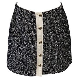 Claudie Pierlot Sasha Boucle Rock aus schwarzem Polyester Schwarz