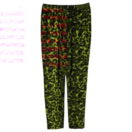 Stella Mc Cartney-Stella McCartney Leopard Print Trousers in Multicolor Silk-Other,Python print