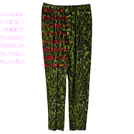 Stella Mc Cartney-Stella McCartney Leopard Print Trousers in Multicolor Silk-Other,Python print