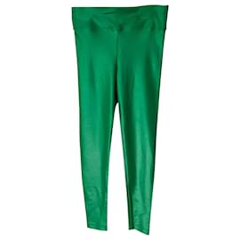 Autre Marque-Koral Glänzende Leggings aus grünem Polyester-Grün