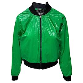Autre Marque-Koral Zip Up Jacket with Mesh Details in Green Polyester-Green