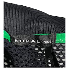 Autre Marque-Chaqueta Koral con cremallera y detalles de malla en poliéster verde-Verde