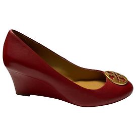 Tory Burch Benton Compensée en Cuir Rouge Rouge