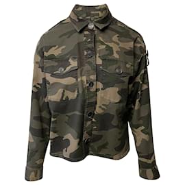 Autre Marque-ATM Anthony Thomas Melillo Military Camo Jacket in Khaki Cotton-Green,Khaki