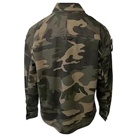 Autre Marque-ATM Anthony Thomas Melillo Military Camo Jacket in Khaki Cotton-Green,Khaki