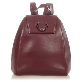 Mochila Cartier de cuero rojo Must de Cartier Roja Burdeos
