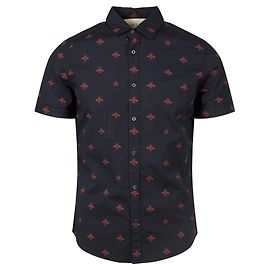 Gucci Camicia a maniche corte blu scuro Blu