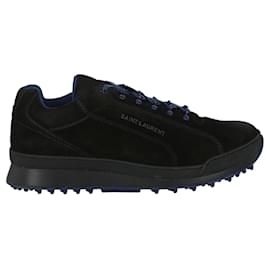 Saint Laurent-Mens Suede Jump Sneakers-Black