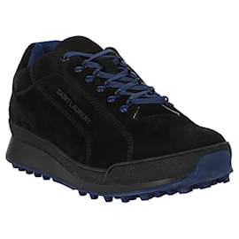 Saint Laurent-Mens Suede Jump Sneakers-Black