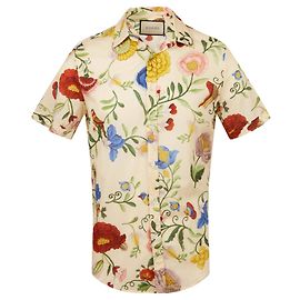 Gucci Camiseta con estampado de jardín Multicolor