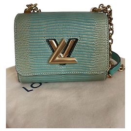 Louis Vuitton Twist Mini Eidechsenleder Türkis Türkis