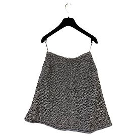 Gonna in tweed Chanel MB103 Nero Bianco