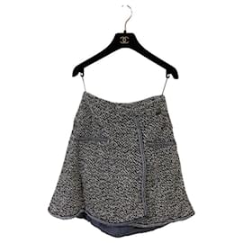 Chanel-Chanel Tweed Skirt MB103-Black,White