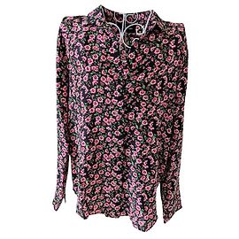 The Kooples Das Kooples Seidenhemd Schwarz Pink