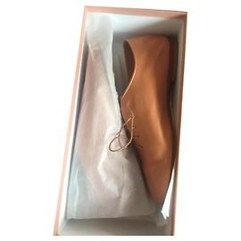 Mansur Gavriel Leather Lace Ups Caramel Caramel