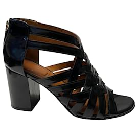 Givenchy-Givenchy Strappy Block Heels in Black Leather-Black
