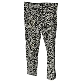 The Kooples-The Kooples Leopard Print Trouser Suit Set in Multicolor Cotton-Multiple colors