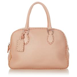 Fendi-Fendi Rose Selleria Sac à main en cuir-Rose