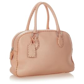 Fendi-Fendi Rose Selleria Sac à main en cuir-Rose