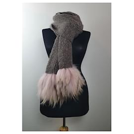 Munthe Plus Simonsen-Schals-Pink,Mehrfarben ,Grau
