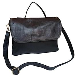 Lanvin-Lanvin satchel shoulder bag-Brown,Black