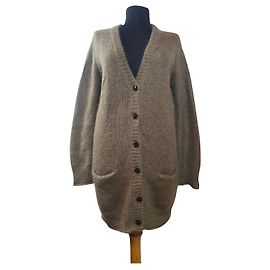 Filippa K Long Cardigan Marron Mohair Marron