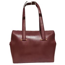 Sac Cabas Cartier en cuir bordeaux Bordeaux