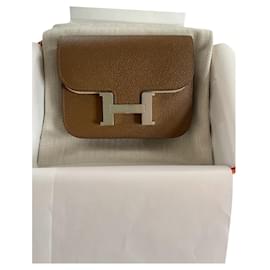 Hermès-Bolsa Slim Belt-Castanho escuro