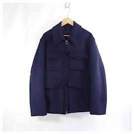 Acne-[Used] ACNE STUDIOS MUTUAL PAW17 Wool jacket-Navy blue