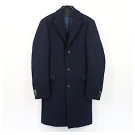 Acne-[Used] Acne Studios | GARRET Melton Wool Chester Coat | 44 | Navy | Men's-Navy blue