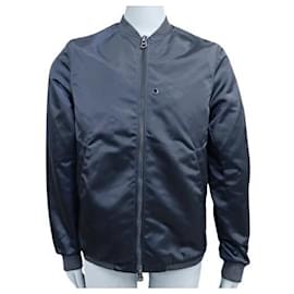 Acne-[Used]	  ACNE STUDIOS Selo Light MA-1 Bomber Jacket Outerwear Apparel Clothing Fashion Navy Blue-Navy blue
