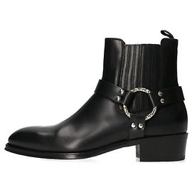 [Gebraucht]Alexander McQUEEN Side Gore Harness Ring Chelsea Boots Schwarz