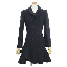 [Gebraucht]ALEXANDER MCQUEEN Alexander McQueen Schlagmantel Wolle navy Marineblau