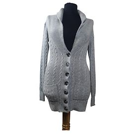 Uterque Cardigan aus Kaschmir und Seide Grau Grau