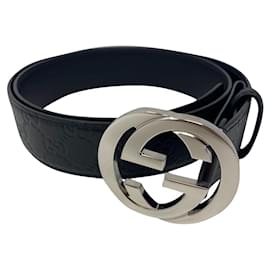 Gucci-cinturón unisex con logo de Gucci-Negro