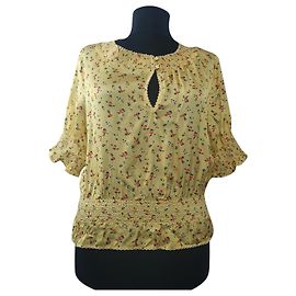 & Other Stories Blouse en Viscose Jaune Taille 36 Multicolore Jaune