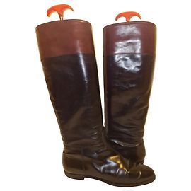 Salvatore Ferragamo Botas de correr Castaño Negro