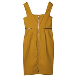 Sportmax-Sportmax Selce Pencil Dress in Yellow Polyester-Yellow