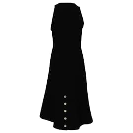 Balenciaga-Balenciaga Sleeveless A-Line Dress with Buttons in Black Triacetate-Black