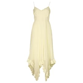 Zimmermann-Vestido plissado creme Zimmerman-Branco,Cru