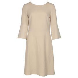 Autre Marque Vestido Shift Goat Pandora em Lã Creme Branco Cru