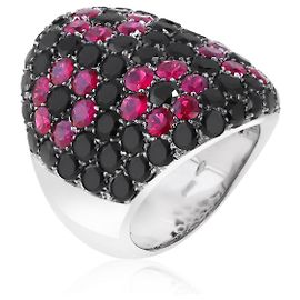 Anello Pasquale Bruni con Rubini e Diamanti Neri Altro