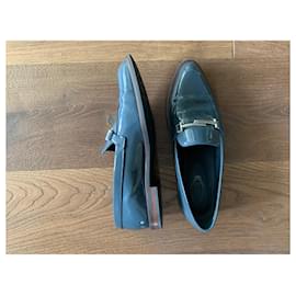 Tod's-Business patented leather loafer-Blue